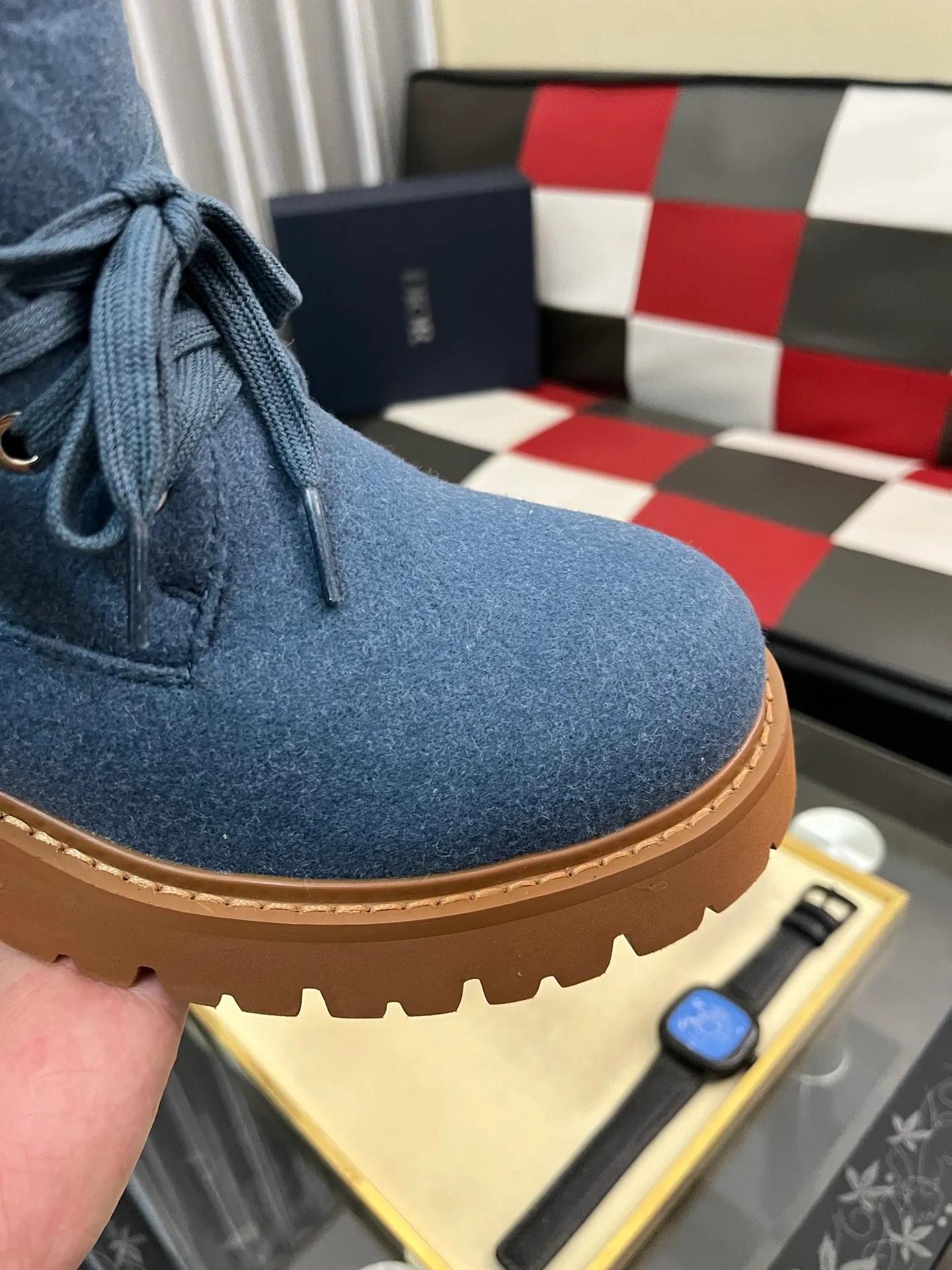 Men's shoes 💰: 540⌚️⌚️Dior top crafts Dior high-top boots counter synchronizes with the original factory configuration, original cowhide patchwork fabric imported from Italy, breathable and comfortable imported water-dyed cow lining, sole: original factory special original sole super comfortable, original factory with single goods high quality, you can enter and exit the counter at will, welcome to compare and synchronize with the counter, code number: 38-44